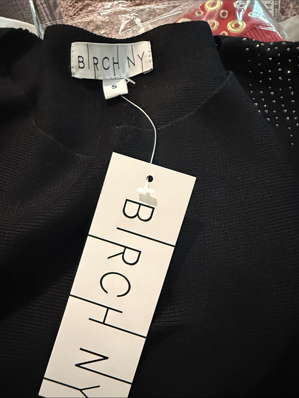 Black Stud-Shoulder Knit Dolman Sweater - Picture 5 of 5